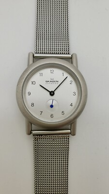Skagen 5SSS Silver Tone Mesh Bracelet Womens Dress Watch