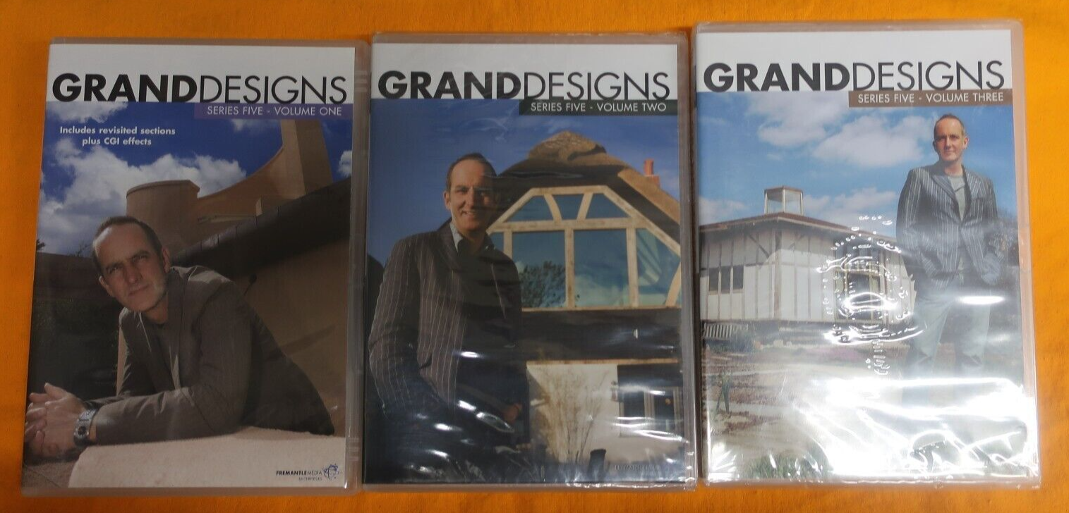 Grand Designs: Series 5 Vol.1, Vol.2, Vol.3 (VOL.2, VOL.3 SEALED!) (DVD BUNDLE)