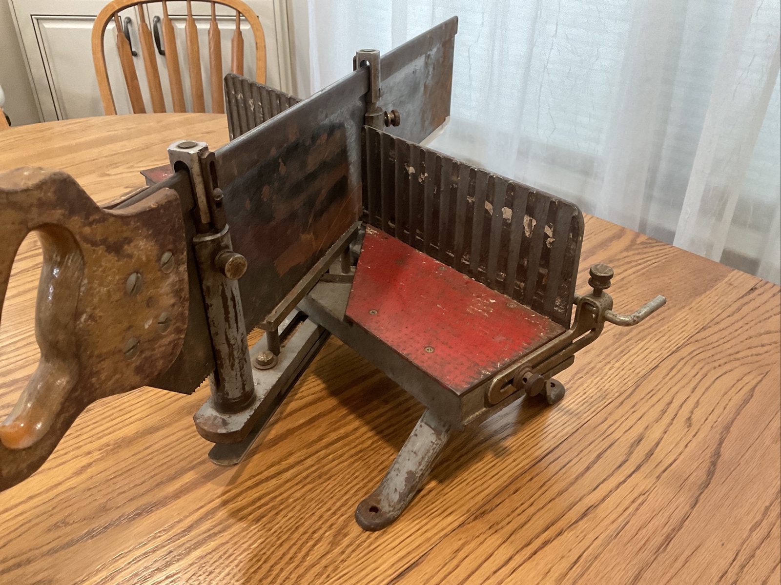 VINTAGE CRAFTSMAN MITER BOX WITH 26" SAW No. 107.36500 WOODWORKING ...