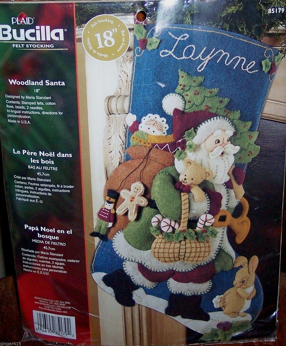 その他 Woodland Santa Felt Ornaments Bucilla Bucilla Festival of Trees Felt & Sequin Kit | Michaels