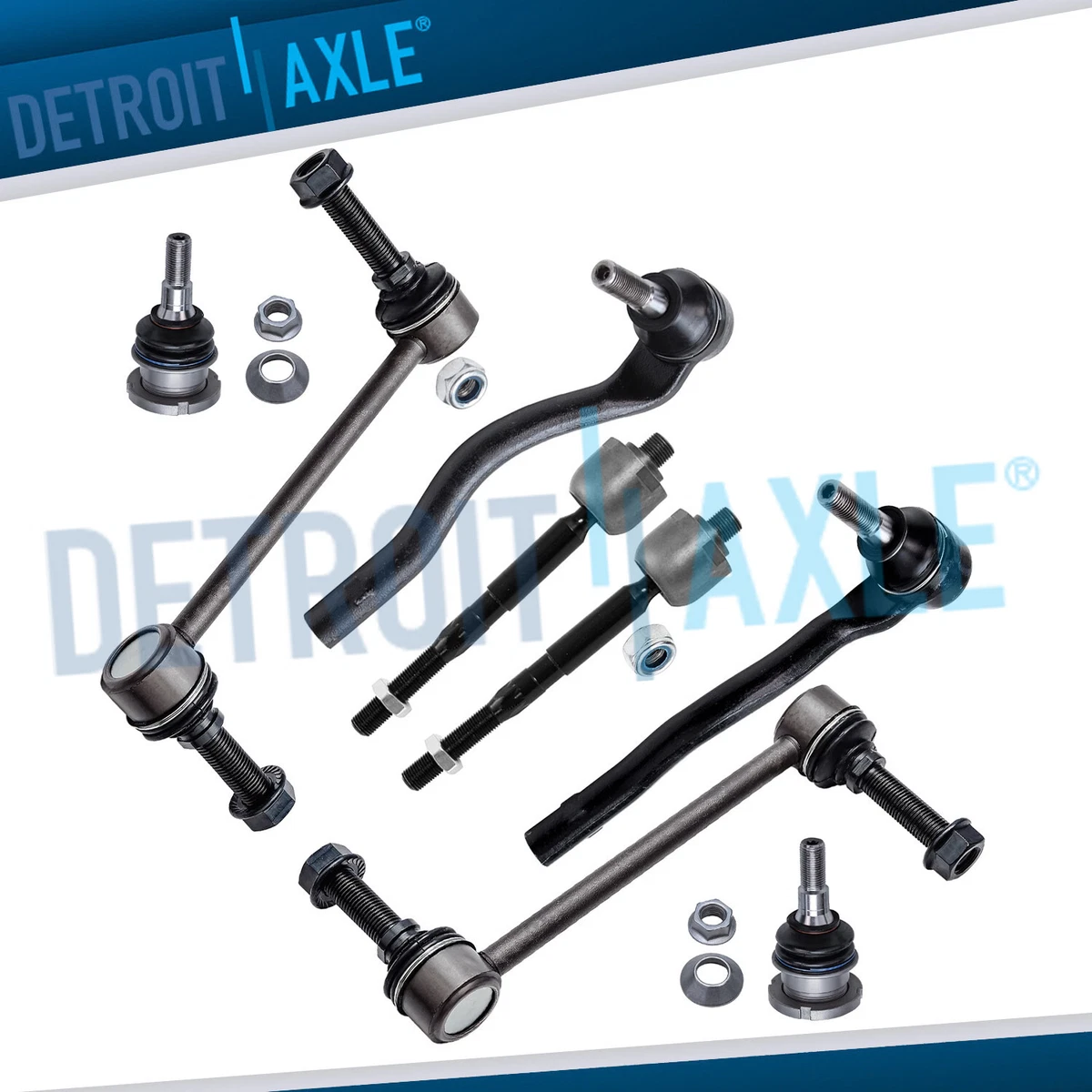 Detroit Axle Rack And Pinion Tie Rod End Kit (5-Piece) For Mercedes-Benz GL & ML Classes