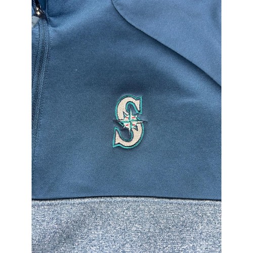 Nike Golf Seattle Mariners Blue Gray Long Sleeve Logo Quarter Zip Pullover Large - Bild 2 von 7