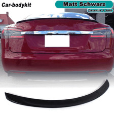 Matt Schwarz Heckspoiler Flügel Kofferraum Spoiler Lippefür Tesla Model S 12-19
