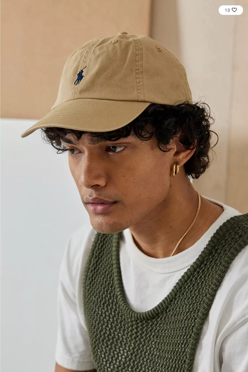 Casquette unie en coton Polo Ralph Lauren beige