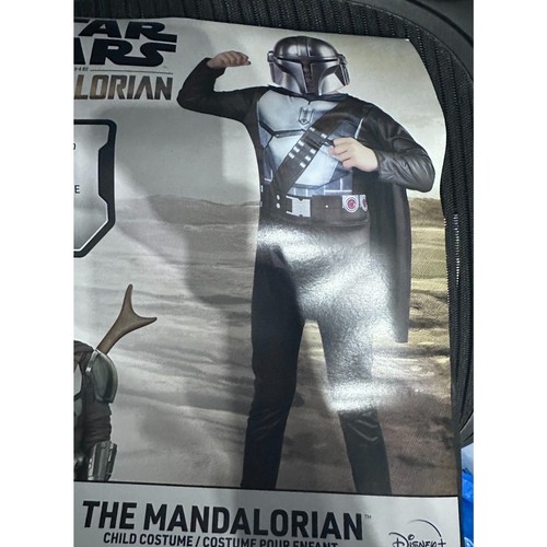 Halloween Star Wars Mandalorian Costume Child Medium 8-10 New helmet NEW - Picture 2 of 7