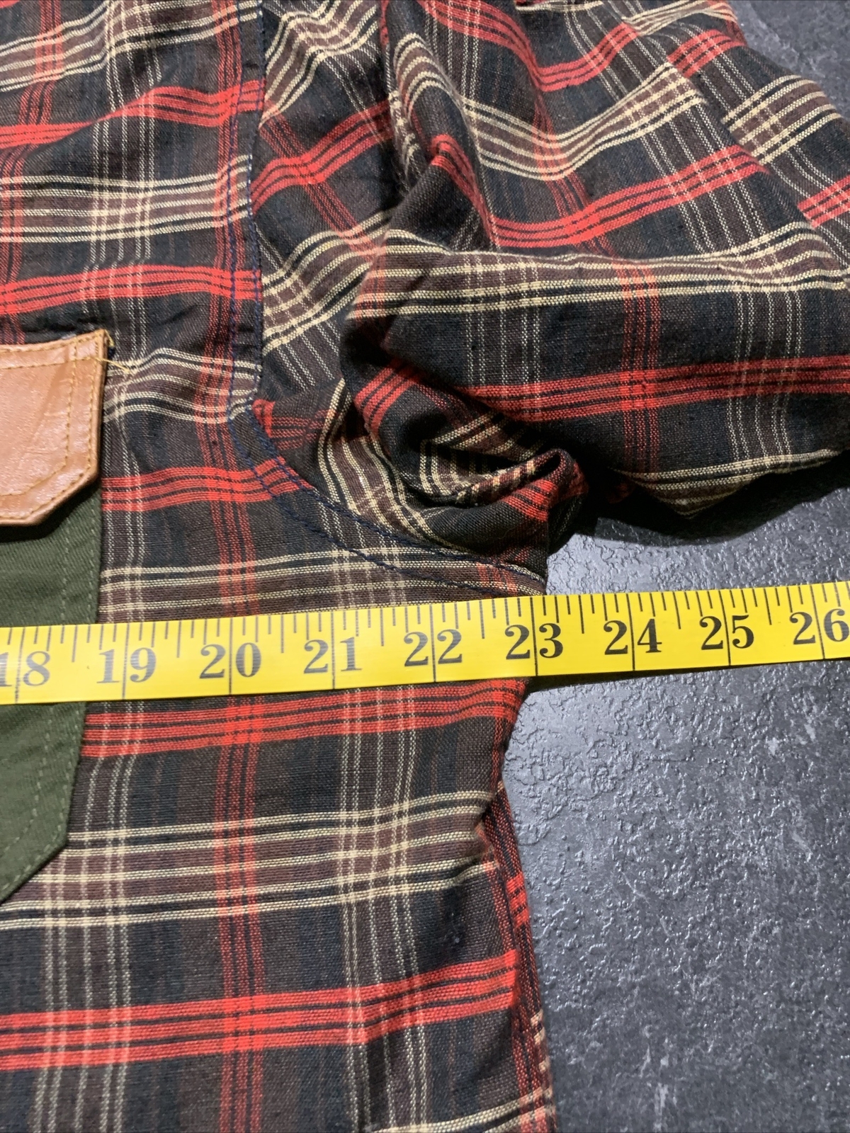Men’s Preme Plaid Patch Button Down Long Sleeve S… - image 14