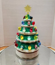 2018 Hallmark Porcelain Tabletop Light Christmas Tree New in Box