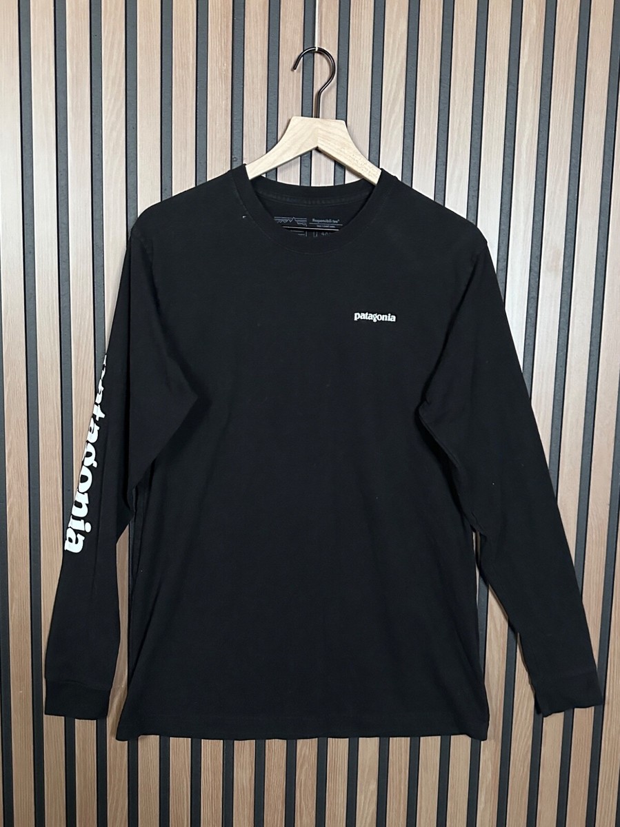 HOT Mens Shirts Patagonia Long Sleeve T Shirt Black Patagonia T