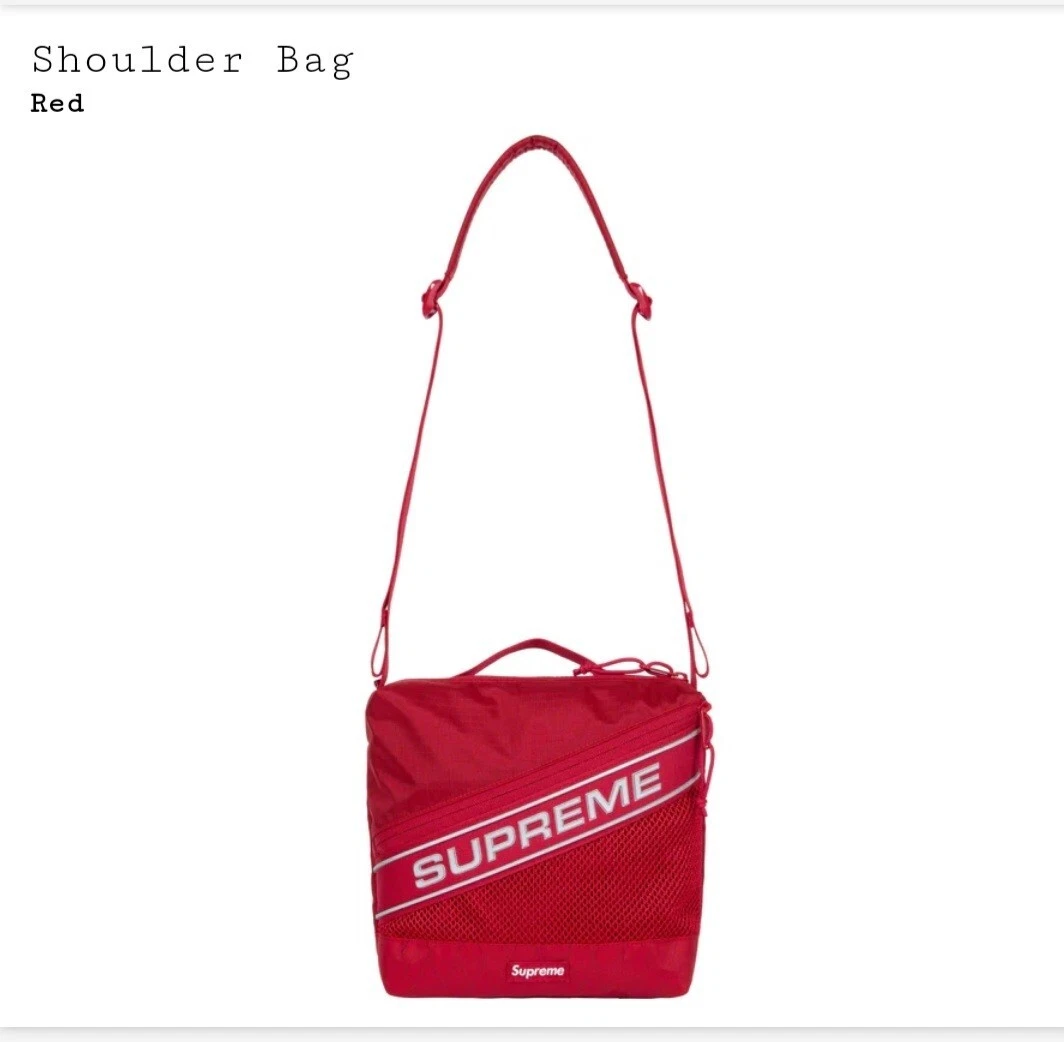 Sac bandoulière Supreme nylon résistant à l'eau déchirure 3M rouge réfléchissant à la main