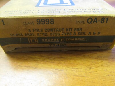 Kit De Contacts 3 Pôles Square D 9998QA81 - Pour Contacteurs Classe 8501, 8702 & 8736 Type A