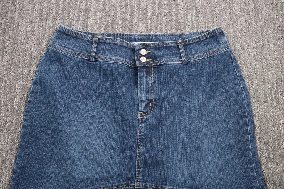 Falda vaquera vintage línea A con volantes elástica occidental para mujer 18W (38x25) Foto 3 de 4