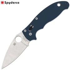 Spyderco Manix 2 Ball Bearing Lock SPY27 Satin Blade Cobalt Blue G10 C101GPCBL2