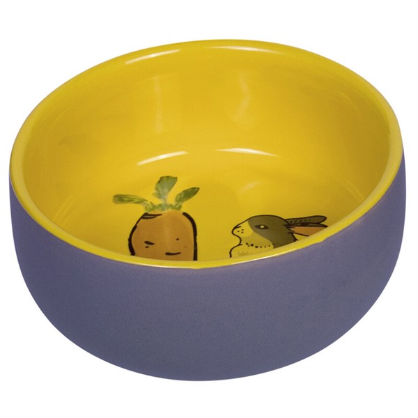 Nobby Nager Keramik Napf Carrot Plus Grau/Gelb Ø 11Cm Kaninchen MöHren-image