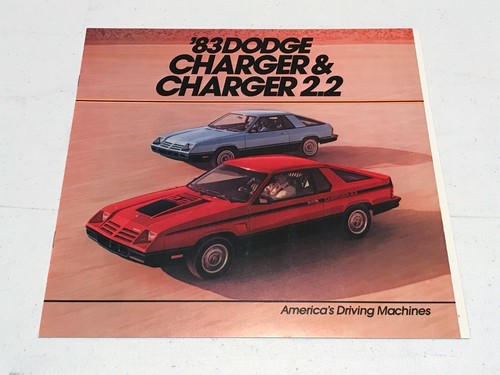 1983 DODGE CHARGER 2.2 VERKAUFSBROSCHÜRE IN TOP ZUSTAND