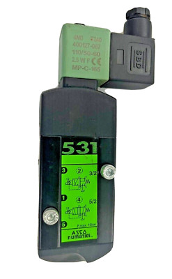 ASCO Series 531 SCG531C001MS NAMUR Solenoid Spool Valve 1/4'' 110 V AC 50-60 Hz