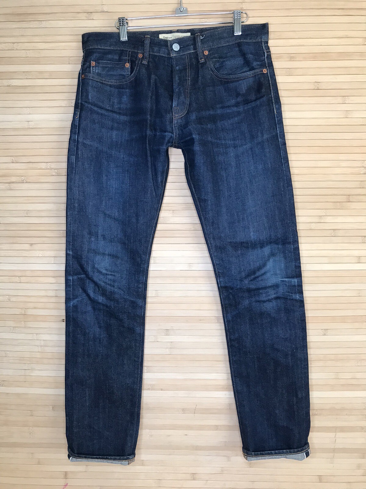 GAP 1969 Jeans Mens 31 x 32 Blue Slim Selvedge Kaihara Japanese
