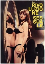 POSTER SOGGETTONE CINEMA LAURA ANTONELLI LA RIVOLUZIONE SESSUALE 66x96 CM CIRCA
