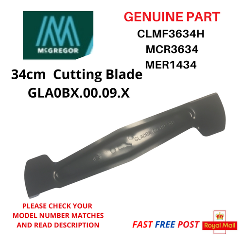 McGregor MER1434 Lawnmower Cutting Blade GLA0BX.00.09.X FAST POST eBay