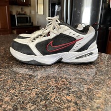 Nike Air Monarch 4E , 416355-101 White Black Shoes Men's Size 7W