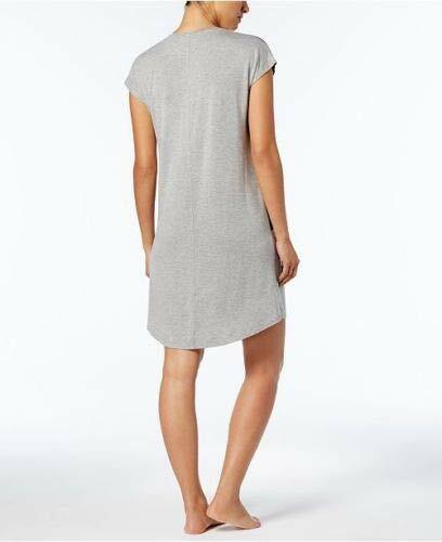 Alfani Womens Colorblock Contrast-Panel Sleepshirt Black XL - Picture 2 of 2