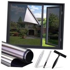 Window Tint for Home, One Way Privacy Film Heat  UV 17.5 x 78.7inch Black