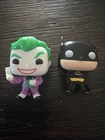 Batman & Joker Mini Funko Pop Figure Set of 2 Kinder Joy