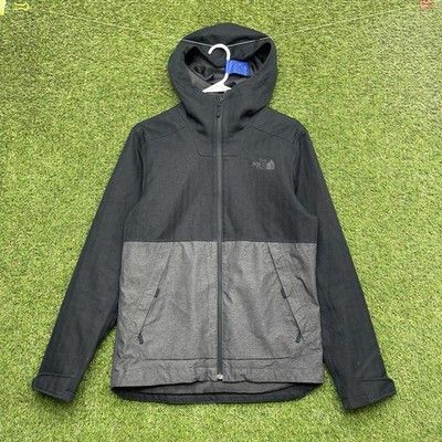 The North Face Millerton Jacket Mens Small Gray DryVent Hooded Waterproof Rain
