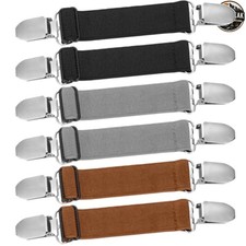 Waist Tightener Clips Black Gray Brown 6 Pcs Adjustable Pants Waistband