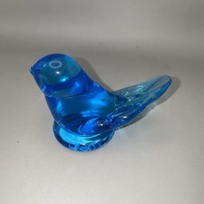 Bluebird Of Happiness Blown Glass Figurine Signed Leo Ward 1998 Vintage