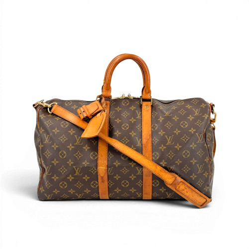 LOUIS VUITTON Keepall 45 Monogram Canvas Brown Vintage Travel Duffle Bag M41428
