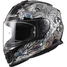 LS2 Assault Warrior Helmet - Silver/Black, XX...