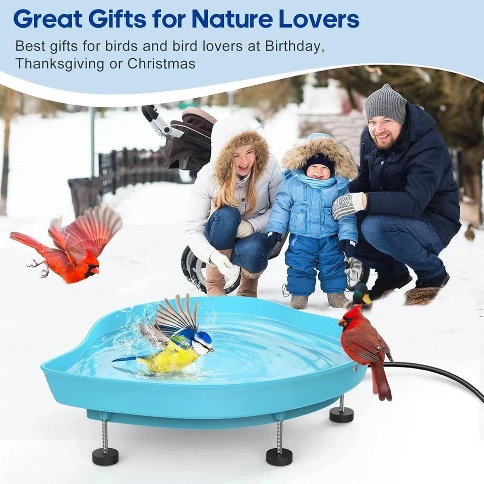 Ванны для птиц с подогревом для улицы на зиму - 60 Вт термостатически контролируемое тепло - Изображение 3 из 4