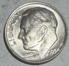 Uncirculated 1954-D Denver Mint Silver Roosevelt Dime Color