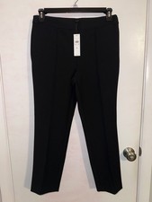 NWT 98.00 Ann Taylor Black Ankle Dress Career Pants Size 8 Side Zipper