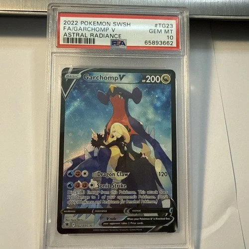 2022 Pokemon Garchomp V Astral Radiance Cynthia #tg23 Full Art PSA 10 Gem Mint