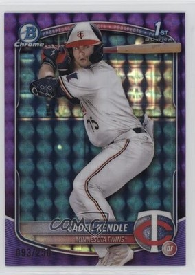 2025 Bowman Chrome Prospects Purple Geometric Refractor 93/250 Caden Kendle 3hd
