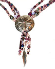 Estate Vintage Michael Redhawk Sterling Triple Strand Beaded Necklace Signed — photo 9