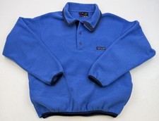 Patagonia Synchilla Fleece Blue Large 12 USA Made Cozy Kids Y2K Pullover Hiking