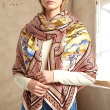 RARE VINTAGE HERMES Silk Scarf "Sous le Cedre" Carre 90 Duty-free US