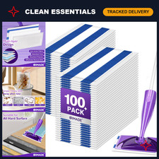 100 Mop Pad Refill Compatible with WetJet, 100 Count, Super Absorbent Cleaning P