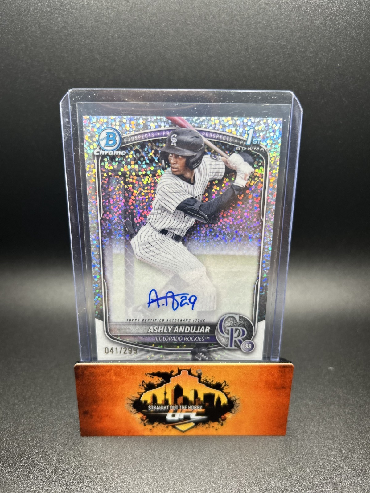 2025 Bowman Chrome Prospects Ashly Andujar SPECKLE AUTO SP 1ST Bowman #/299!🔥