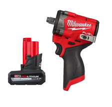 Milwaukee 2563-20 M12 FUEL 12V 1/2" Stubby Impact Wrench  5ah Battery