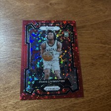 2023-24 PANINI PRIZM CHRIS LIVINGSTON #156 RED FASTBREAK ROOKIE RC /100