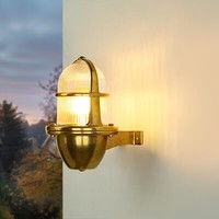 Wandleuchte Messing Glas IP64 Rostfrei Maritime AußEn Lampe Balkon Haus Hof