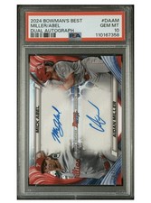 2024 Bowman’s Best Baseball Mick Abel Aidan Miller Phillies Dual Auto /75 PSA 10