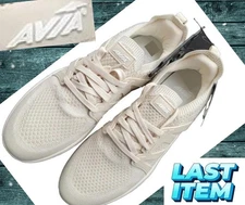 Avia Men's size 8.5 Quickflash Beige Cream Laced Running Shoes Sneakers CREM NEW