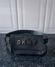 DKNY~Black Belt Bag~Gunmetal