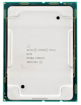 SR3B2 Intel Xeon Gold 6136 12-Core 3.00GHz 10.40GT/s UPI 24.75MB L3 Cache CPU