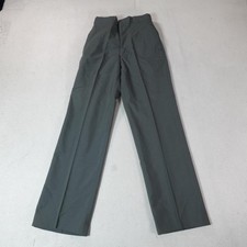 Vintage US Army Pants Mens 28R Green AG-344 Tropical Poly Wool Dress Uniform 70s