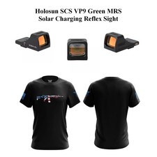 Holosun SCS VP9 Green MRS Solar Charging Reflex Sight  FREE SHIRT  - SCS-VP9-GR